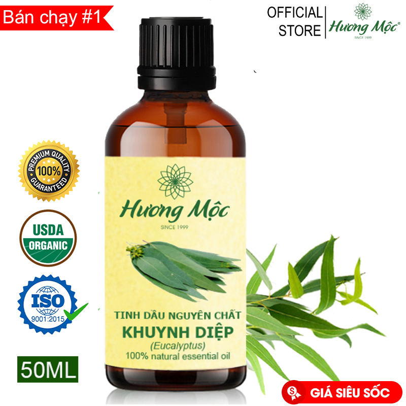 Tinh Dầu Khuynh Diệp Hương Mộc 50Ml | Eucalyptus Essential Oil 50Ml - Chất Lượng Cao - Có Kiểm Định Coa