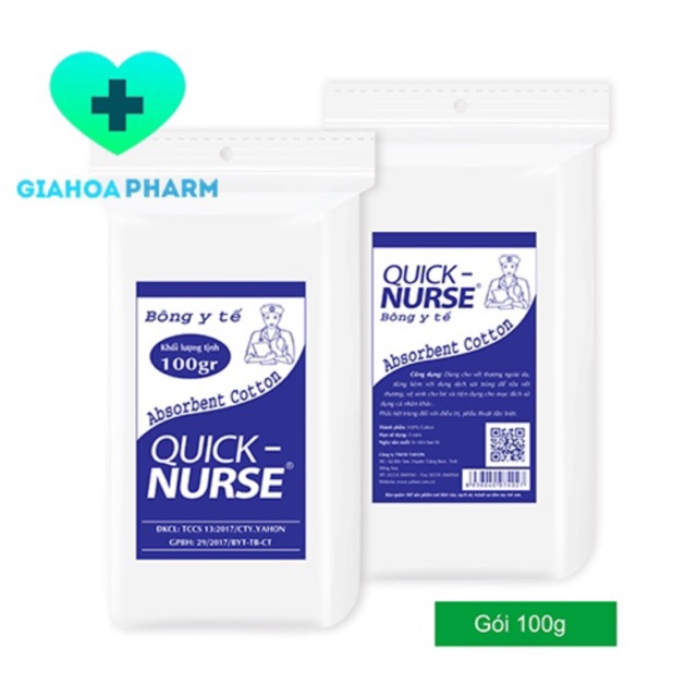 [Hcm]Bông Gòn Tiệt Trùng Quick Nurse 100G