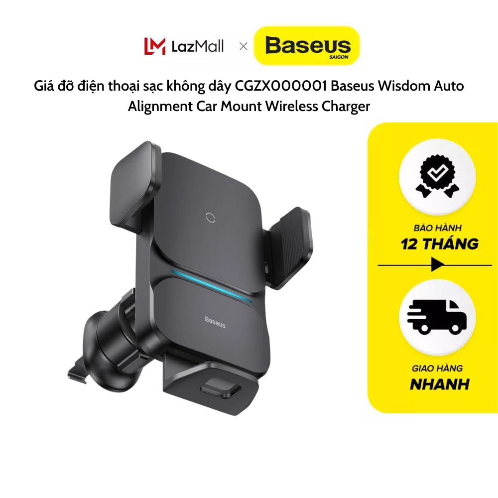 Giá đỡ điện thoại sạc không dây CGZX000001 Baseus Wisdom Auto Alignment Car Mount Wireless Charger