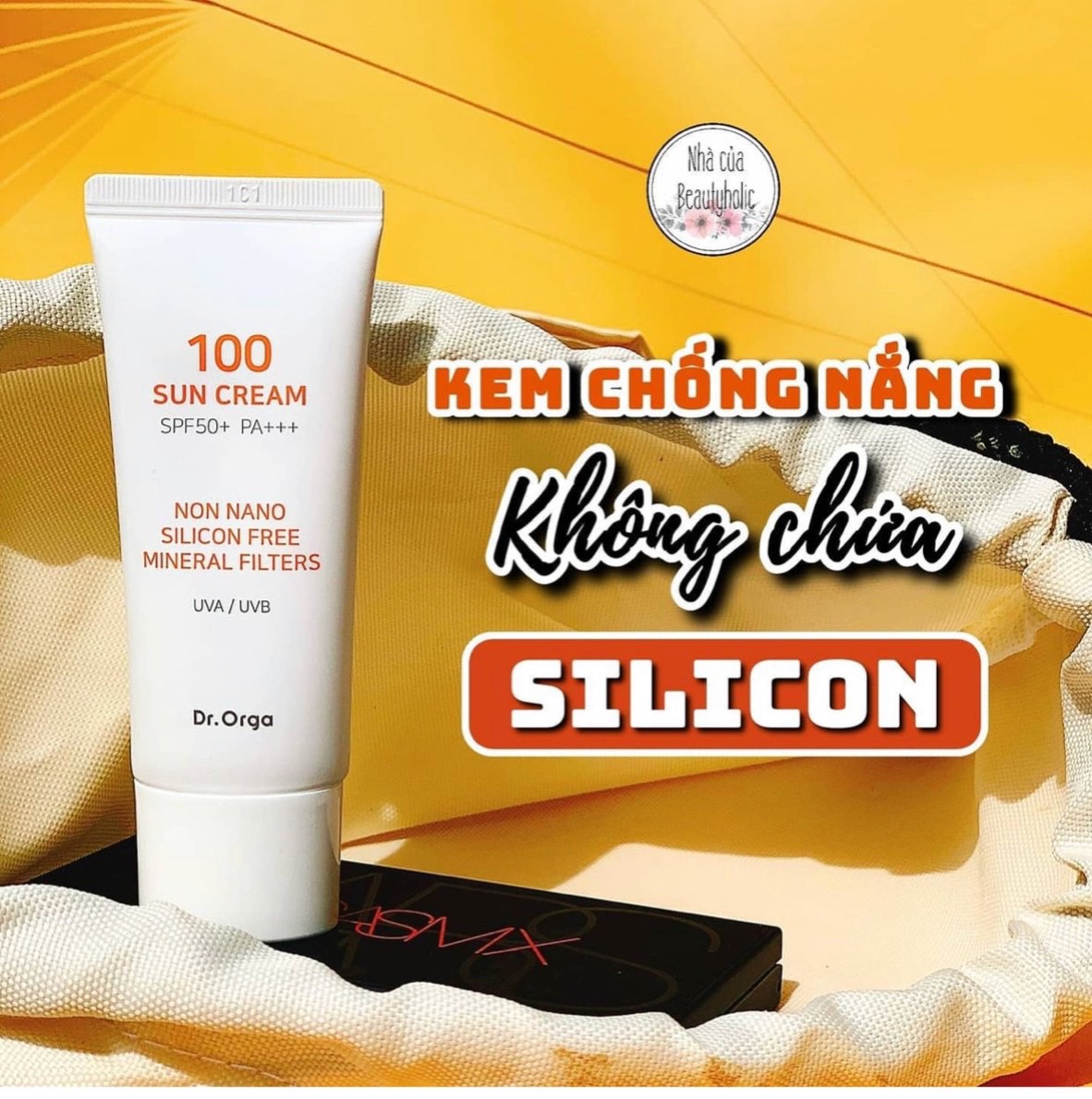 [Nhacuabeautyholic] Kem Chống Nắng Không Silicon Dr.orga Sun Cream Spf 50+ Pa+++