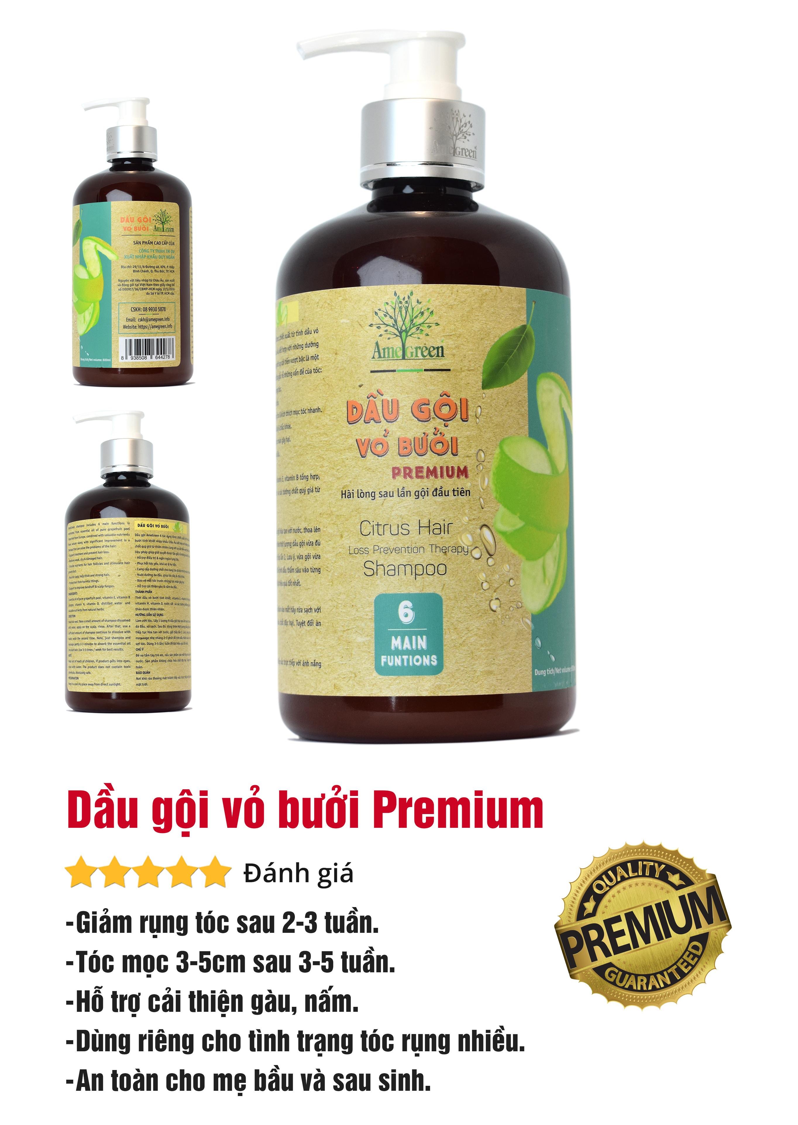 Dầu Gội Đầu Vỏ Bưởi Cao Cấp Premium