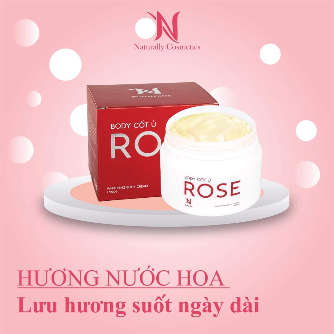 Kem Body Cốt Ủ Rose  là loại kem cốt nguyên chất mix thêm collagen giúp da không bị khô. Dưỡng Trắng