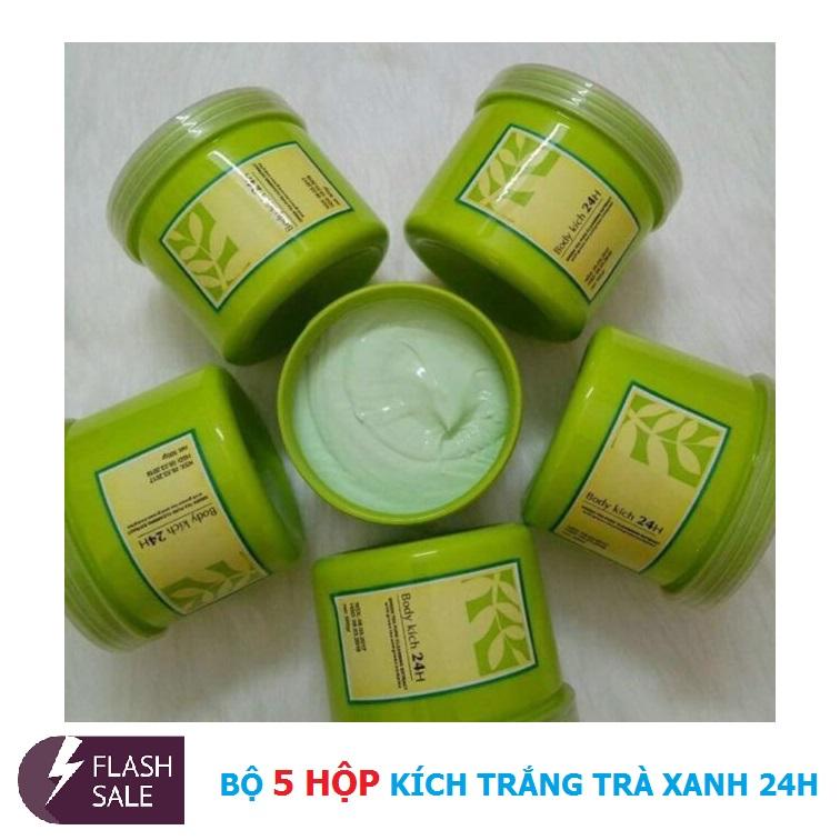 [Hcm]Bộ 5 Kem Kích Trắng Body Trà Xanh 24H - Trắng Hồng Tự Nhiên