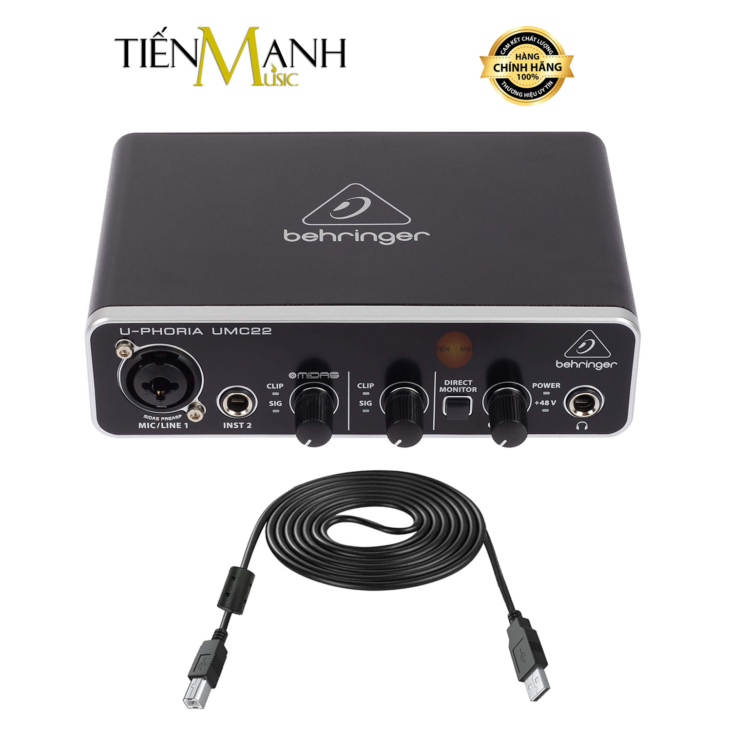 [Chính Hãng] Soundcard Behringer U-Phoria UMC22 - Bộ Thu Âm Thanh Và Livestream Sound Card USB Audio