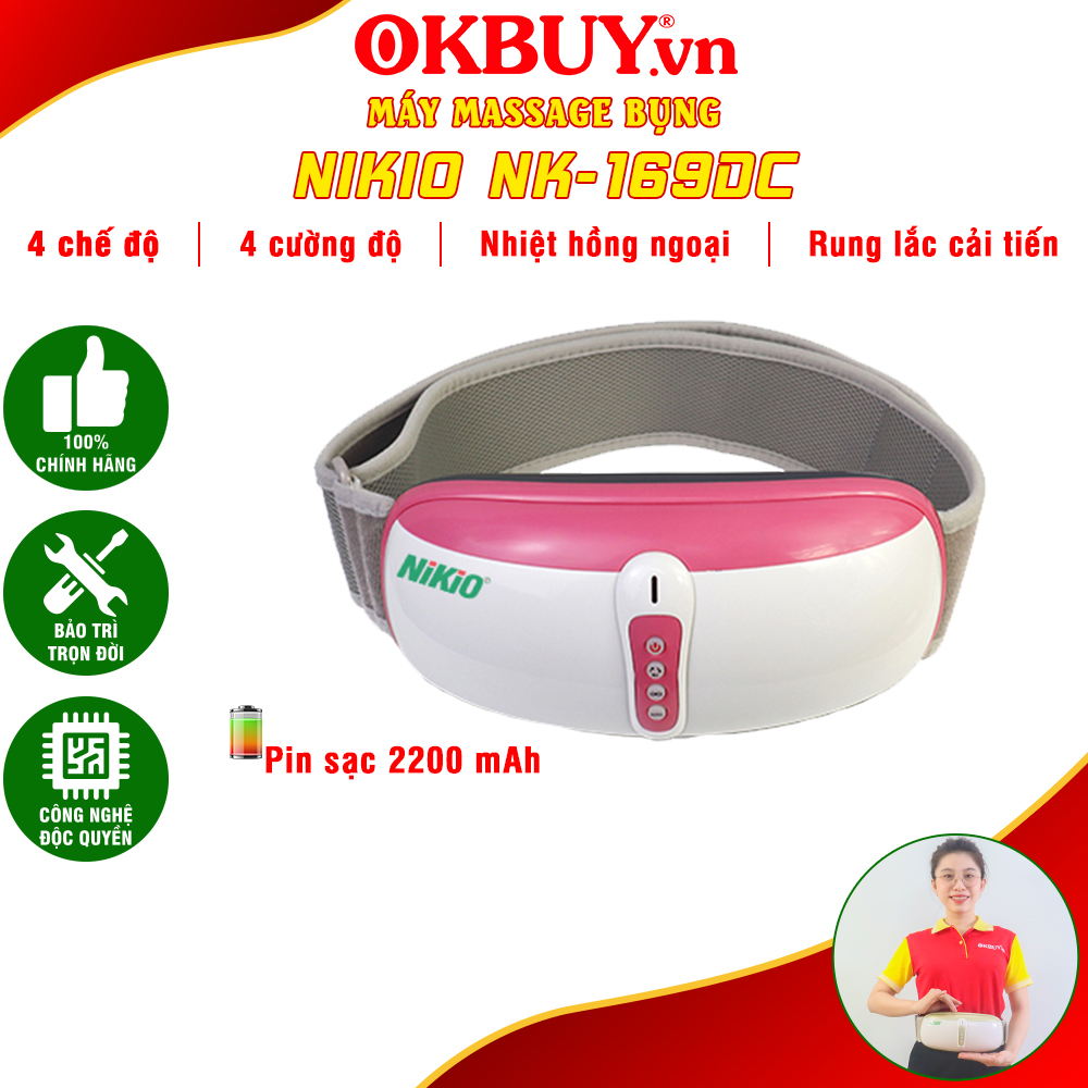 Đai massage bụng máy massage bụng đai rung bụng máy matxa bụng rung lắc Nikio NK-169DC - Sử dụng p