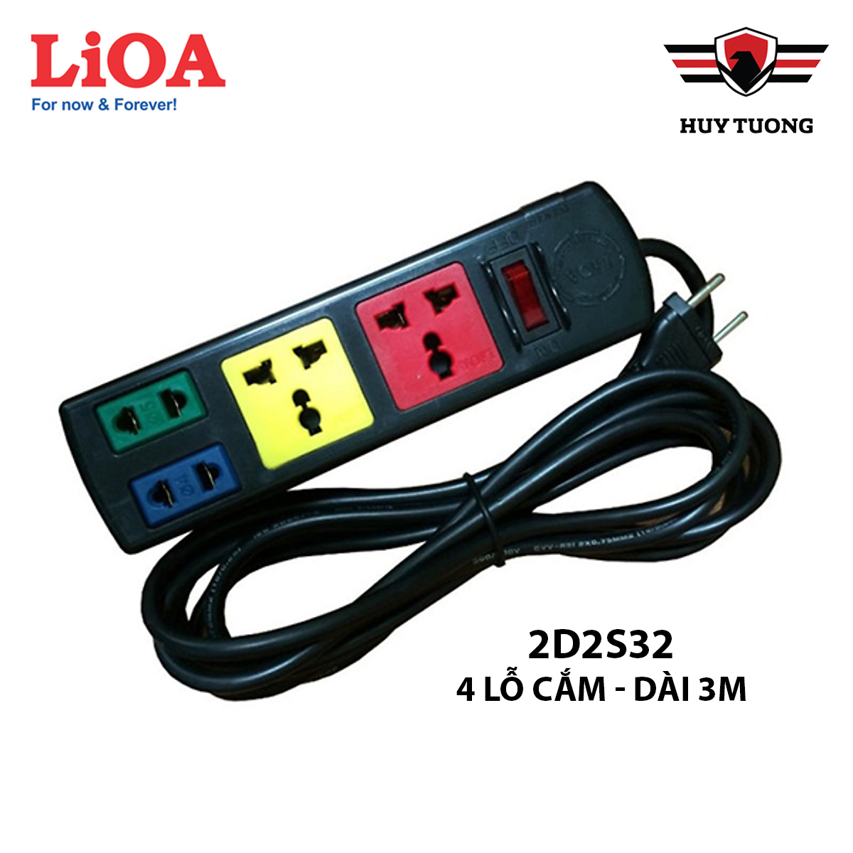 Ổ cắm điện siêu đa năng ổ điện thông minh Lioa ổ cấm điện đa dạng loại dây đáp ứng mọi nhu cầu sử dụng  ( 4 - 6 - 10 ổ cắm ) dây 5m và 3m