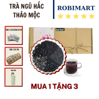[MUA 1 TẶNG 3] Trà ngũ hắc robimart hỗ trợ mọc tóc nhanh chắc khỏe bền màu - hộp 10 20 30 gói