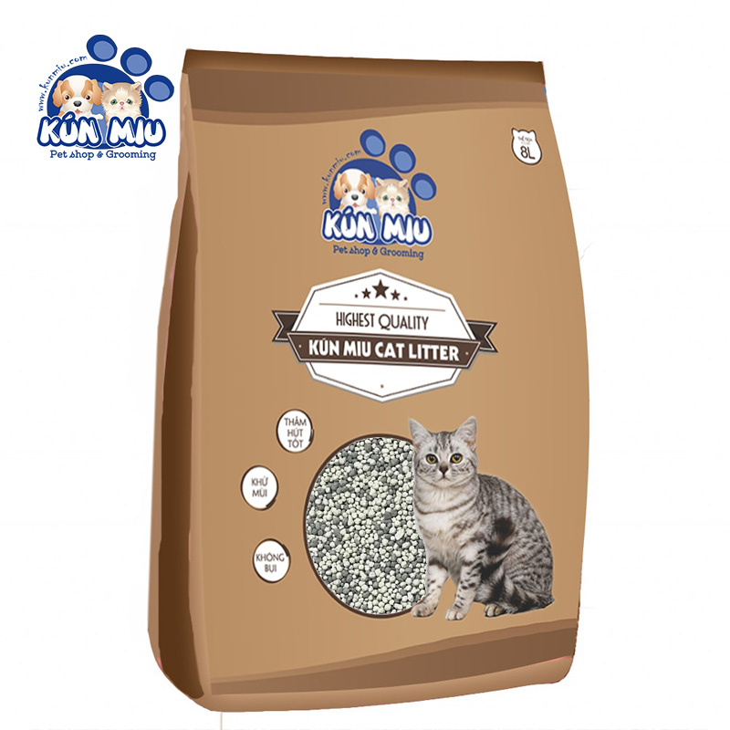 Cát Mèo Kun Miu 8L  Happy Cat 9L Nhật Đen cát đi vệ sinh cho mèo MOON CAT 8L - Kún Miu Pet Shop Hà N