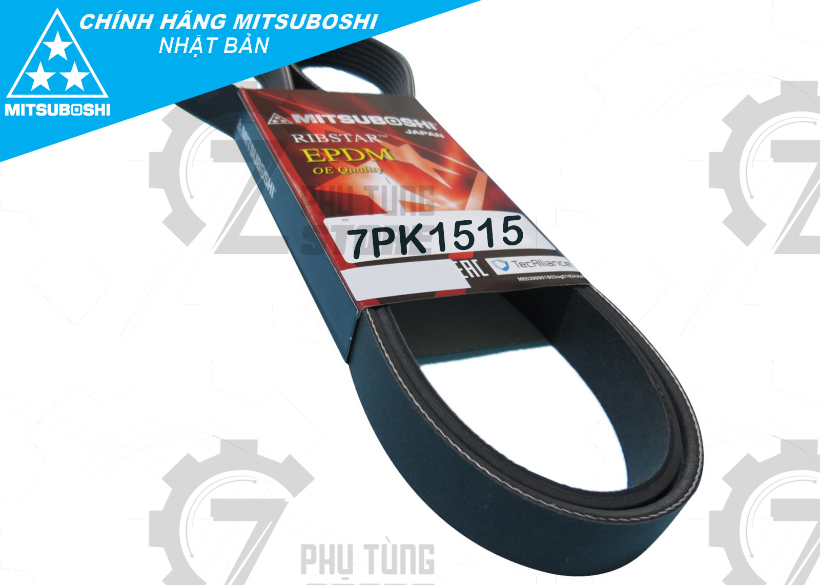 Dây curoa tổng cho Toyota Fortuner 2.5 Hilux 2.5 - Dây curoa Mitsuboshi 7PK1515