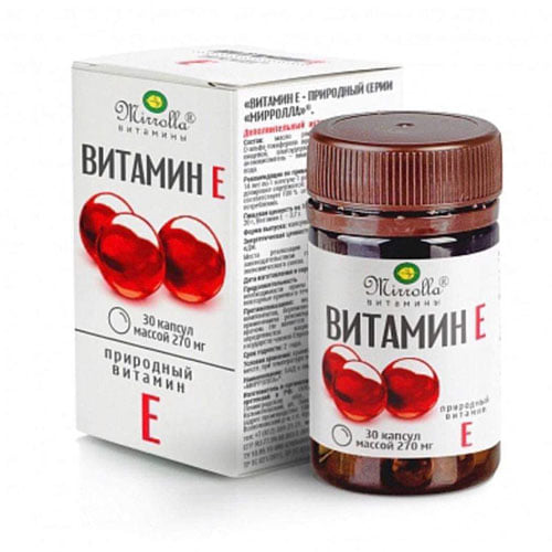Vitamin E Đỏ Nga Mirrolla Hộp 30 Viên