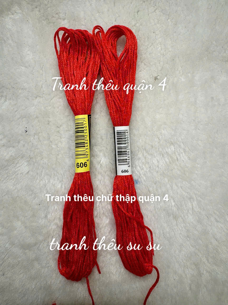 Chỉ cotton thêu tranh chữ thập mã DMC các mã chỉ thêu từ 600 đến mã 699 (giá 1 tép)