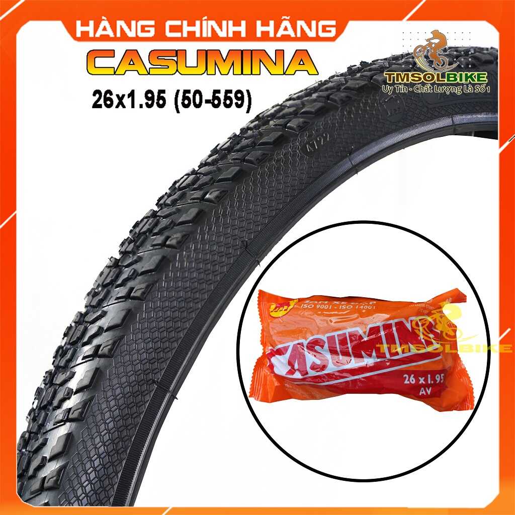 Vỏ Xe Đạp Địa 26x1.95 (50-559) MẪU GAI MỚI Lốp Xe Đạp CASUMINA 26x1.95  MẪU GAI MỚI  Săm Vỏ Ruột Lốp