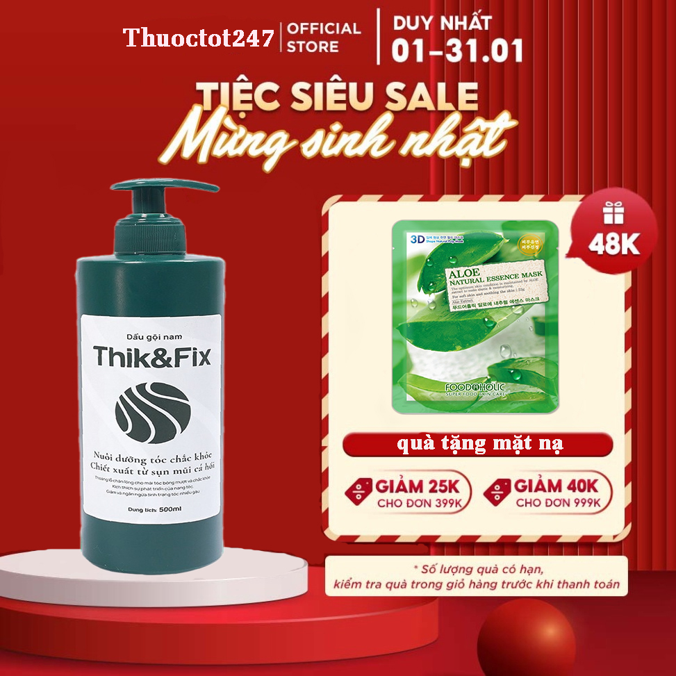 ✅ Dầu Gội Nam Thik&Fix  450ml 👍[Freeship] Chăm sóc tóc chuyên sâu cho nam