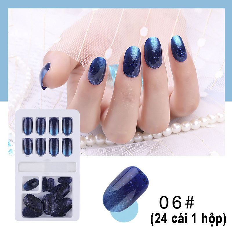 Hộp 24 Móng Giả Premium Nail Giả Kèm Keo Khô Và Keo Nước Cây Dũa (24 - 06)