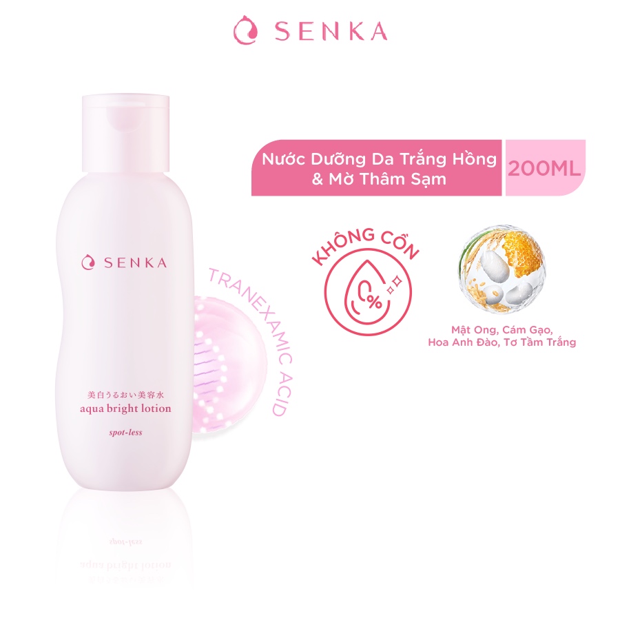 Nước Cân Bằng Senka Dưỡng Sáng Da Mờ Thâm Sạm Aqua Bright Lotion 200ml