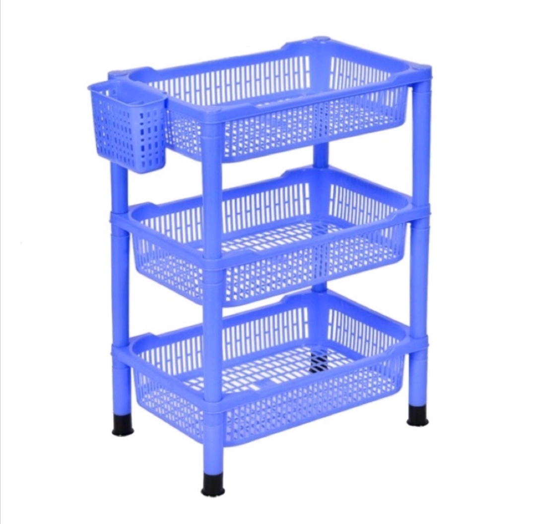 Kệ giá úp bát 2 - 3 tầng có ống đũa nhựa Việt Nhật cao cấp. Màu xanh