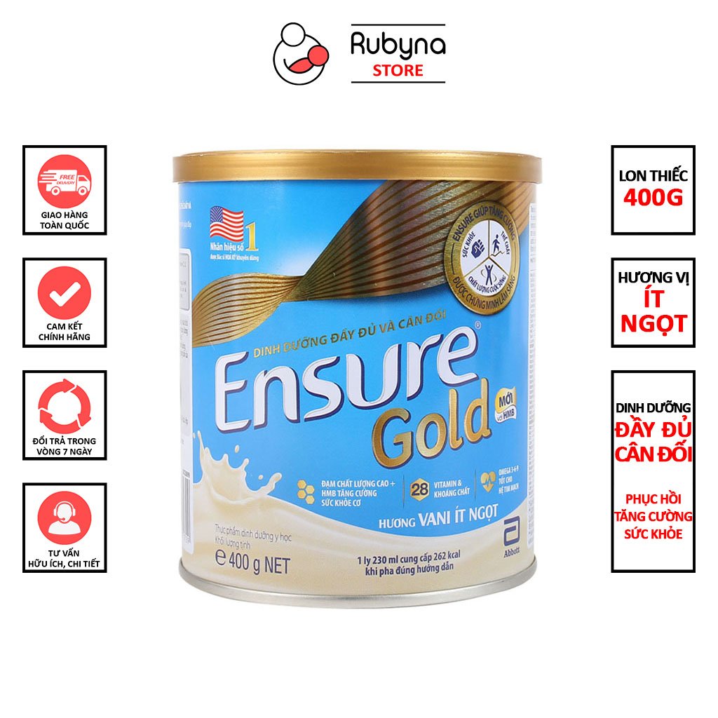 Sua bot ensure gold huong vani 400g, Giá cập nhật 1 giờ trước