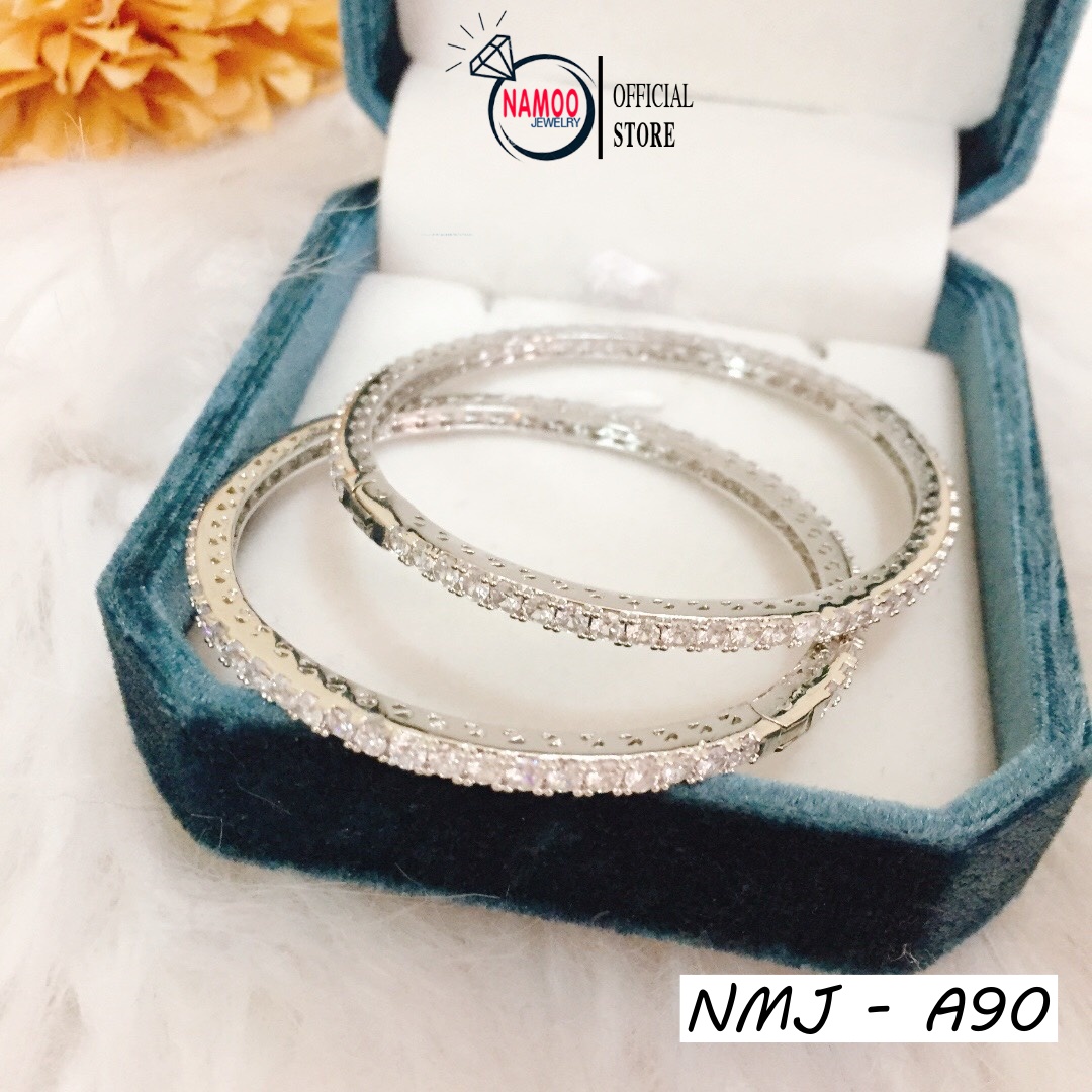 Kiềng Tay Titan Thời Trang Nữ A90 Mạ Vàng Đính Đá Kiểu Dáng Đơn Giản Nhẹ Nhàng