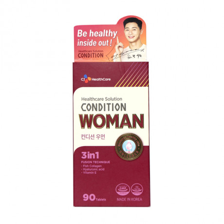 [ Hàn Quốc] Viên Uống Condition Woman Cung Cấp Collagen Và Cấp Ẩm Hỗ Trợ Làm Tăng Vẻ Đẹp Làn Da - Hộp 90 Viên