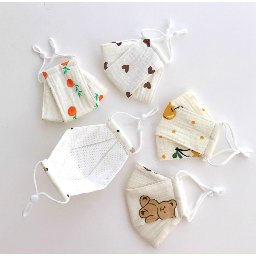 Khẩu trang xô MUSLIN cho bé 4 LOẠI