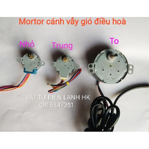 Motor chậm đảo gió điều hoà đa năng (chọn đúng loại khi đặt hàng) - Mô tơ cánh vẫy quạt máy lạnh