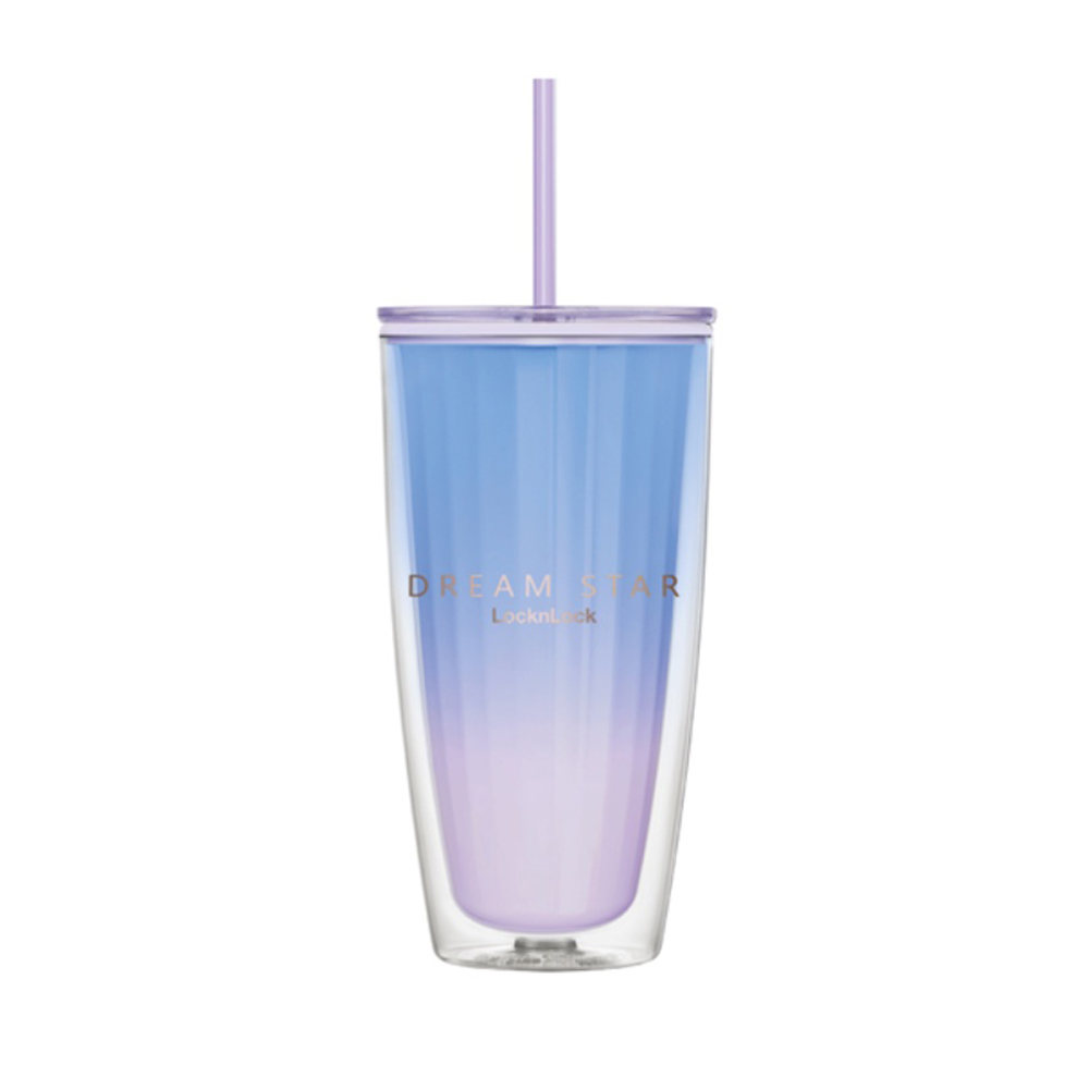 Ly nhựa LocknLock 750ml HAP507 HAP522 - Hàng chính hãng có nắp đậy 2 lớp cách nhiệt dung tích lớn tặ