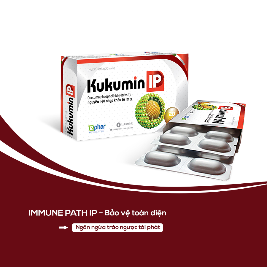 Kukumin Ip - Chuyên Biệt Cho Viêm Loét & Trào Ngược Dạ Dày - Chứa Curcumin Phytosome Nhập Khẩu Từ Italia