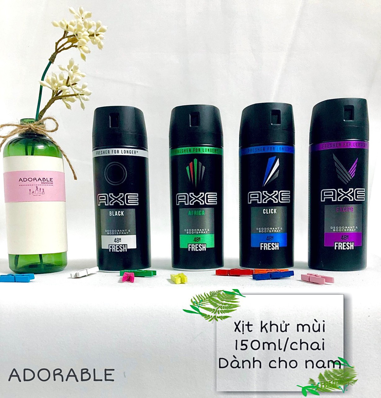 [Hcm]Combo 2 Chai Xịt Khử Mùi Axe Nam Tính 150Ml 1 Chai