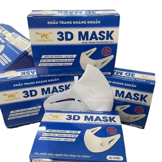 Hộp 50 chiếc khẩu trang 3D Mask PC form 3D công nghệ Nhật