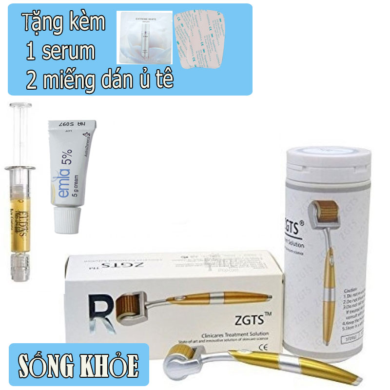 [Hcm]Trọn Bộ Lăn Kim Zgts 192+ 1Ống Tế Bào Gốc El.das + 1 Kem Ủ Tê Em La