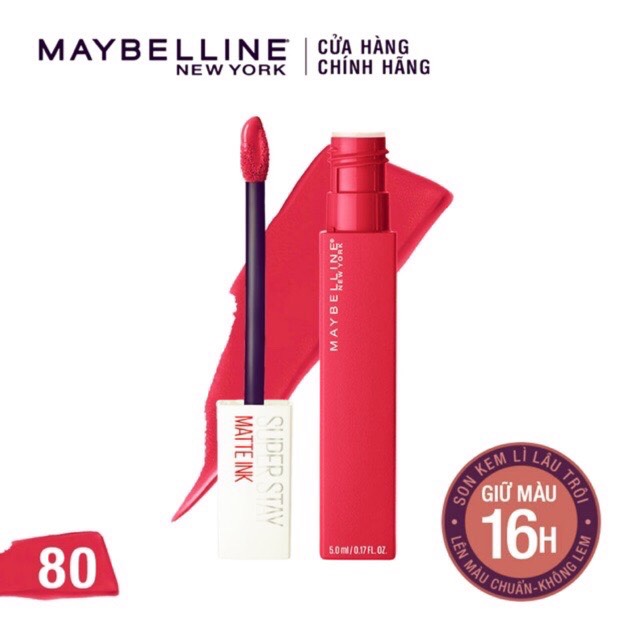 Son Kem Lì Maybelline New York Super Stay Matte Ink 80 Ruler 5Ml