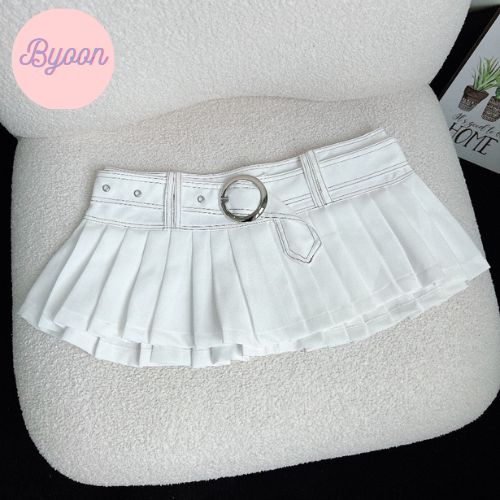 Chân Váy Y2K Xếp Ly Lưng Thấp Byoon Store Style Y2K Gợi Cảm C101