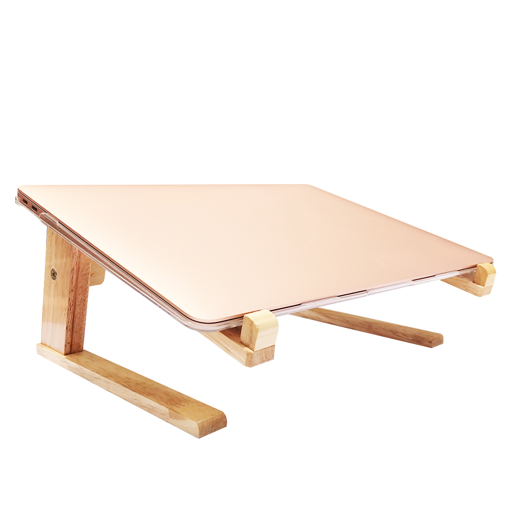 Giá đỡ laptop bằng gỗ giá đỡ laptop gỗ kệ máy tính đế tản nhiệt laptop 14 inch đến 15.6 inch