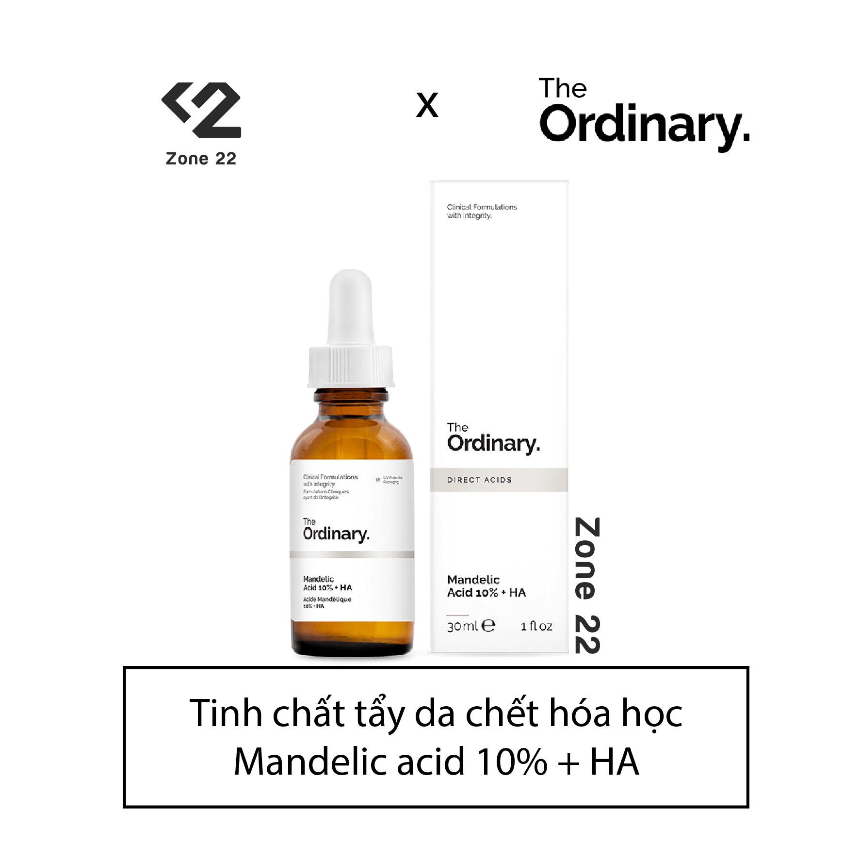 [Hcm][Zone 22] Tinh Chất Tẩy Da Chết H&Oacutea Học Mandelic Acid 10% + Ha