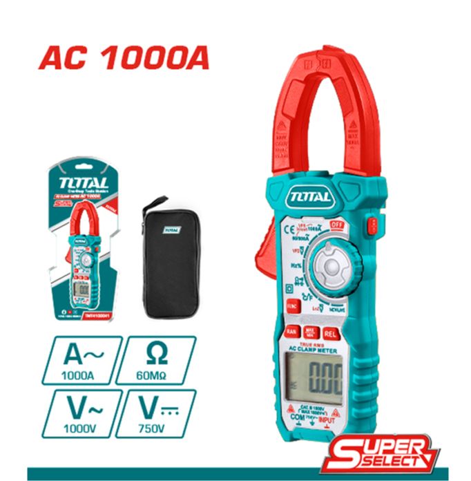 Đồng hồ đo điện ampe kìm đo dòng điện AC DC Total TMT42002 kìm đo dòng điện kỹ thuật số 2000 số đếm 