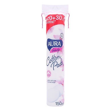 Bông tẩy trang Aura 150 miếng