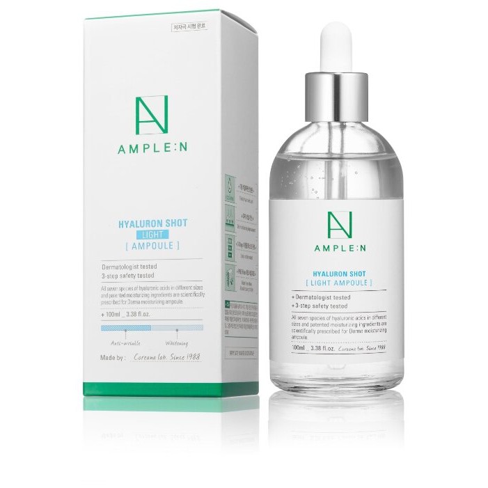 Tinh Chất Siêu Cấp Ẩm Căng Mọng Cho Da Ample:n Hyaluron Shot Light Ampoule 100Ml