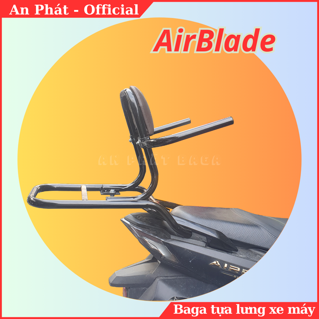 Baga tựa lưng xe máy lắp cho xe Air Blade baga phượt An Phát Store