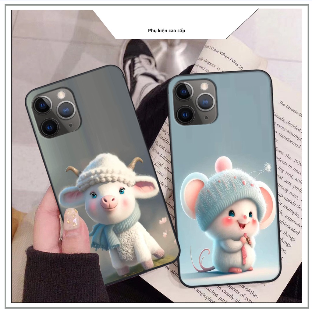 (HOT) Ốp lưng iphone 11pro/11promax Viền Vuông in hình 12 con giáp Hot trend siêu dễ thương