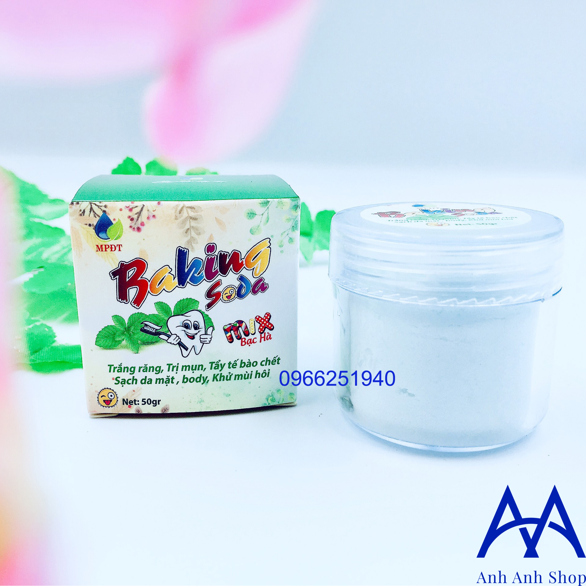 Hộp Baking Soda - Tẩ Trắng Răng Thơm Miệng Trị Mụn Mịn Da Khử Mùi Tẩy Da Chết