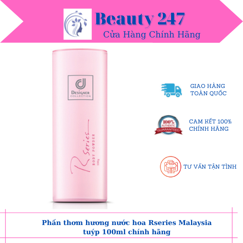 [Hcm]Phấn Thơm Hương Nước Hoa Rseries Body Powder Malaysia Chai 100Ml