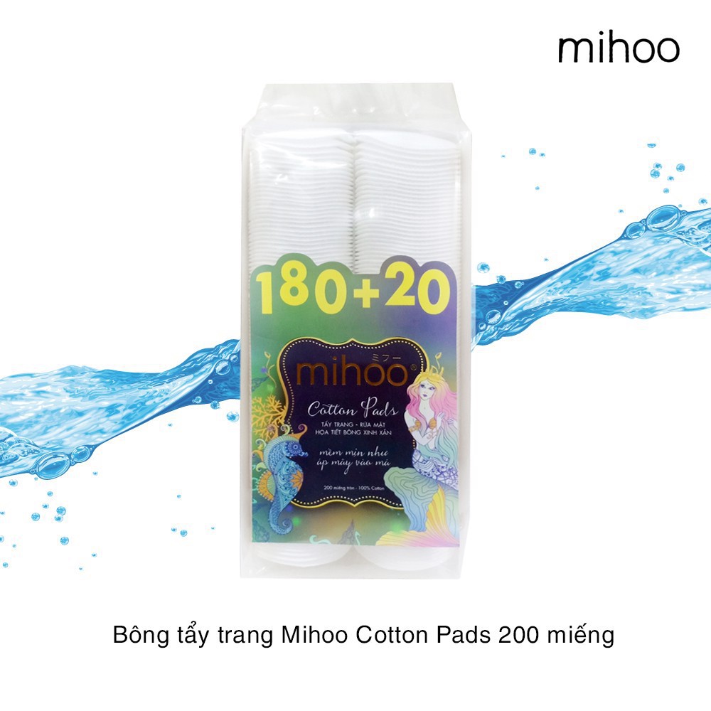 Bông tẩy trang Mihoo Cotton Pads 200 miếng