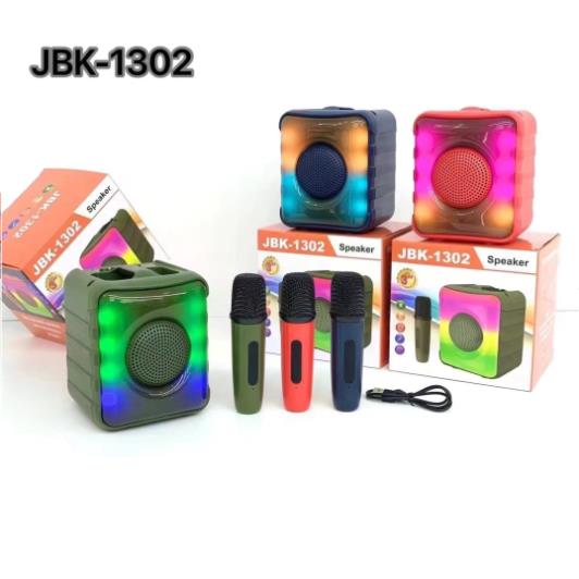 Loa Karaoke Mini JBK-1302 Kèm Mic Có Led Nhỏ Gọn