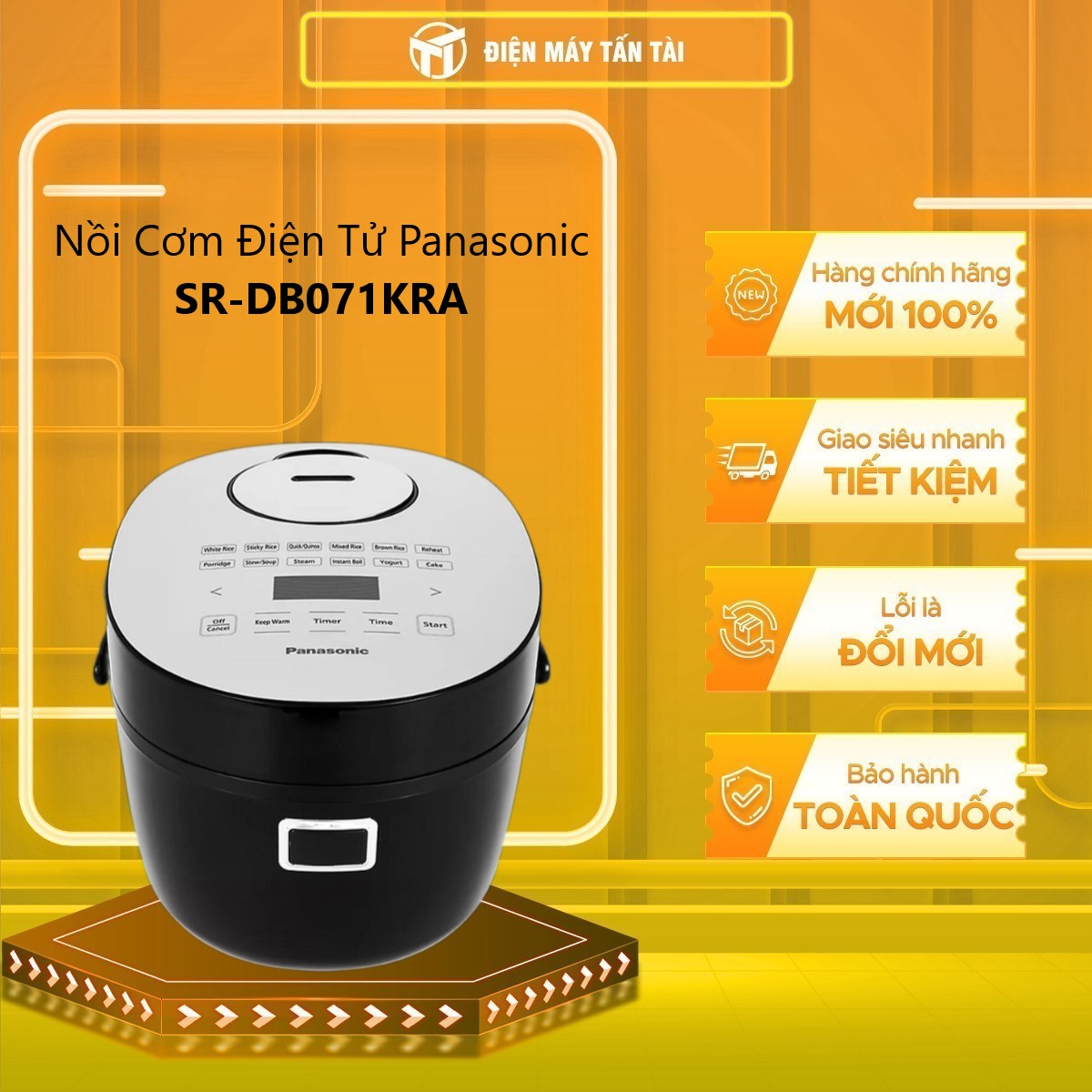 Nồi cơm điện tử Panasonic SR-DB071KRA 0.7L - Đen, Nấu nhanh đa năng