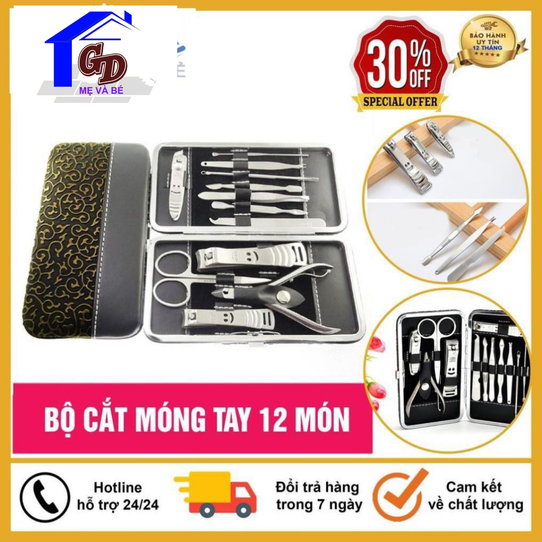 Bộ Dụng Cụ 12 Món Cắt Tỉa Làm Móng Tại Nhà Đa Năng Siêu Tiện Dụng Siêu Dễ Thương