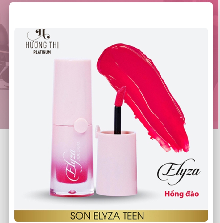 Son Kem Elyza Liquid Lipstick - Hương Thị Màu Hồng Đào