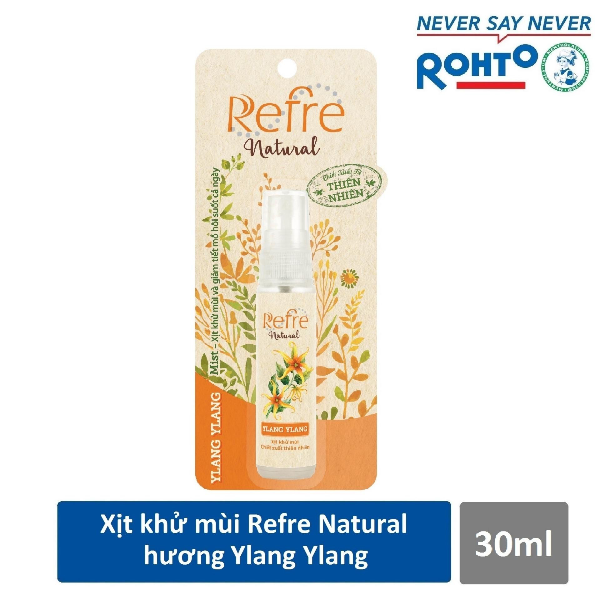 [Hcm]Xịt Khử Mùi Chiết Xuất Ngọc Lan Tây Refre Natural Ylang Ylang 30Ml - 8935006538825