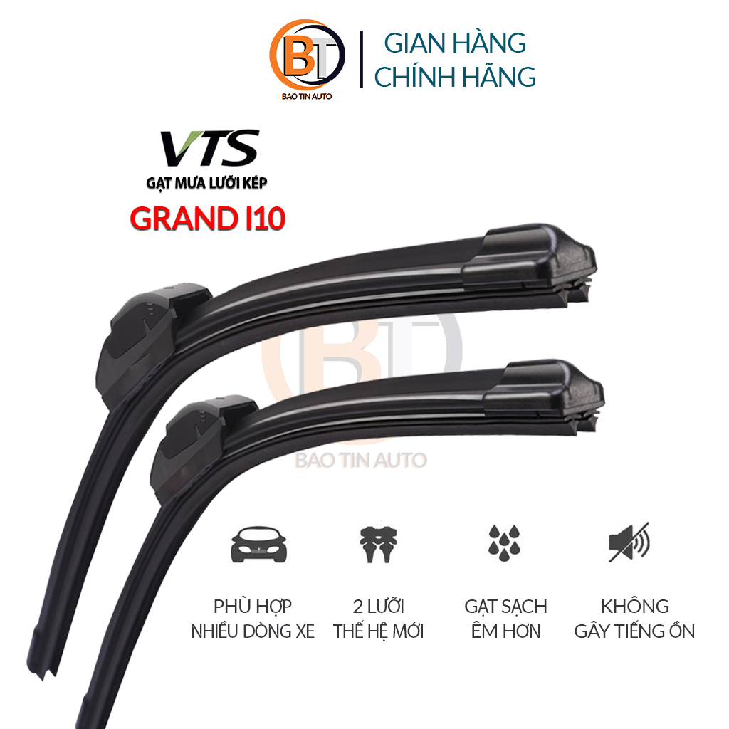 [GRAND I10] Gạt mưa ô tô lưỡi kép Hyundai Grand i10 thanh gạt kính nước mưa oto 2 lưỡi cây gạt nước 
