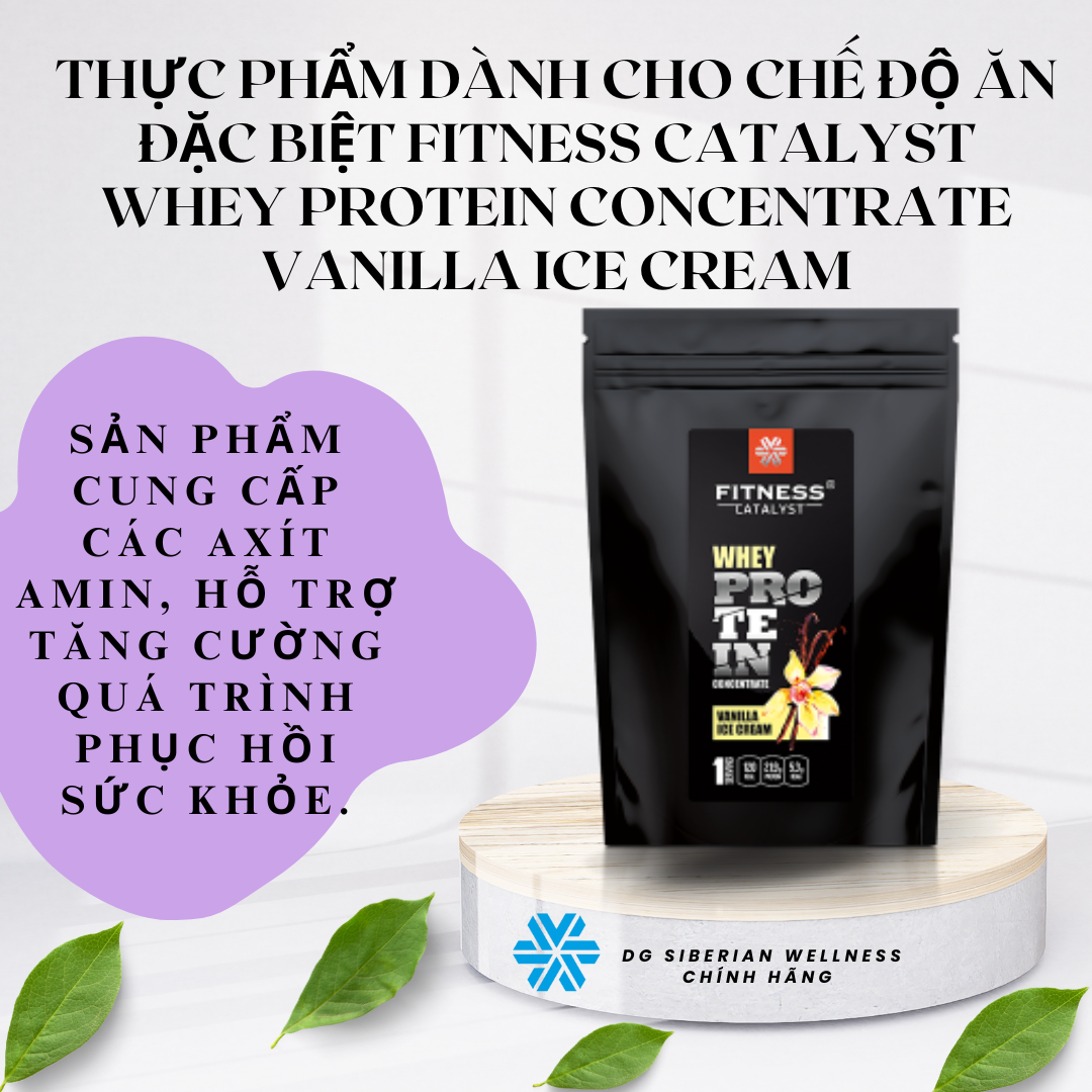 [CHÍNH HÃNG] Thực phẩm dành cho chế độ ăn đặc biệt Fitness Catalyst Whey protein concentrate Vanilla