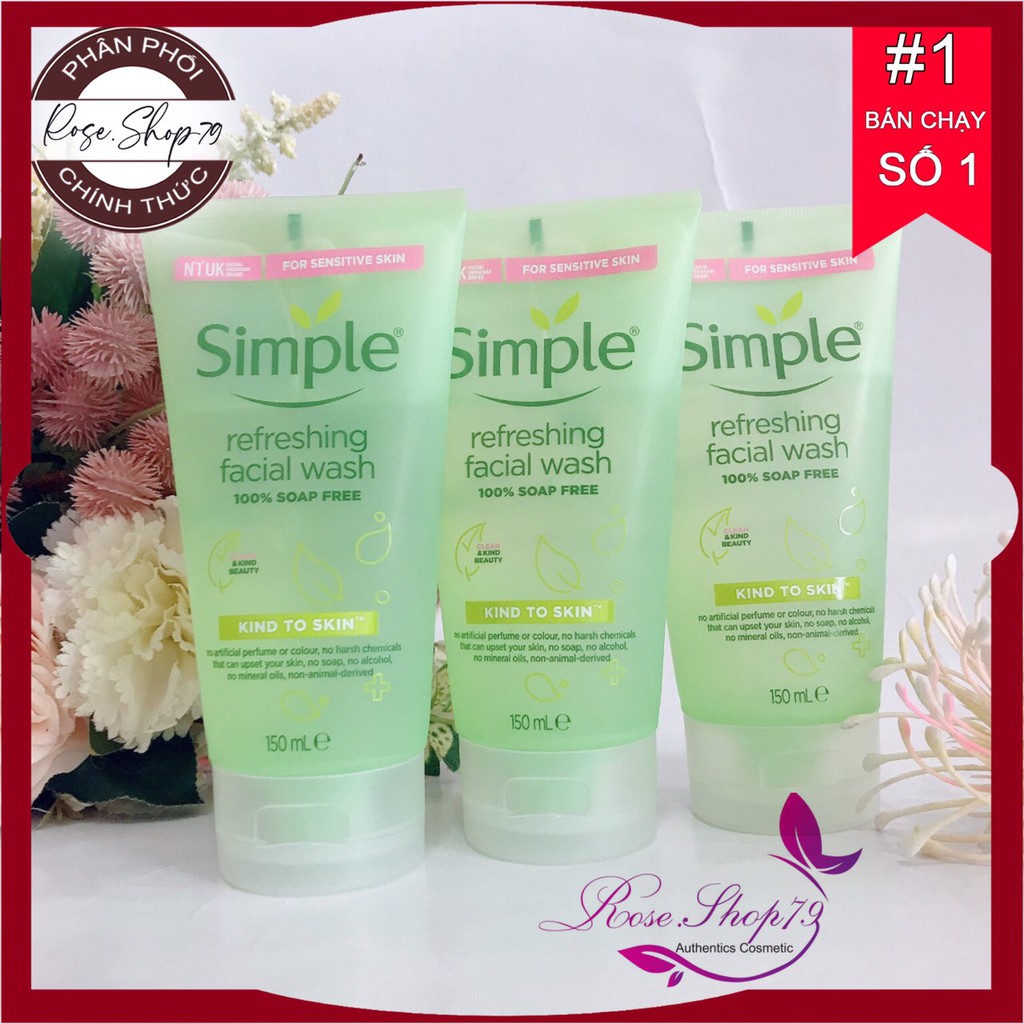 Sữa Rửa Mặt Simple Facial Wash - 150Ml Cam Kết Hàng Đúng Mô Tả Chất Lượng Đảm Bảo An Toàn Đến Sức Khỏe Người Sử Dụng